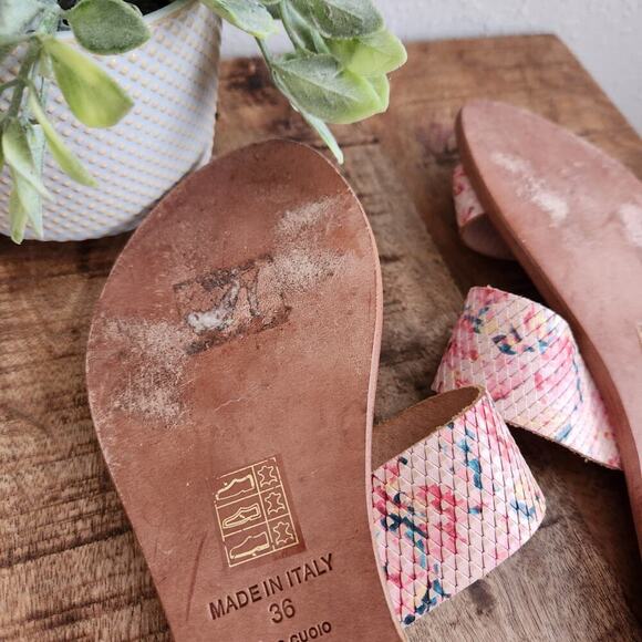 Joie Floral Snakeskin Double Strap Sandals Size 36 EU‎ - Picture 8 of 8